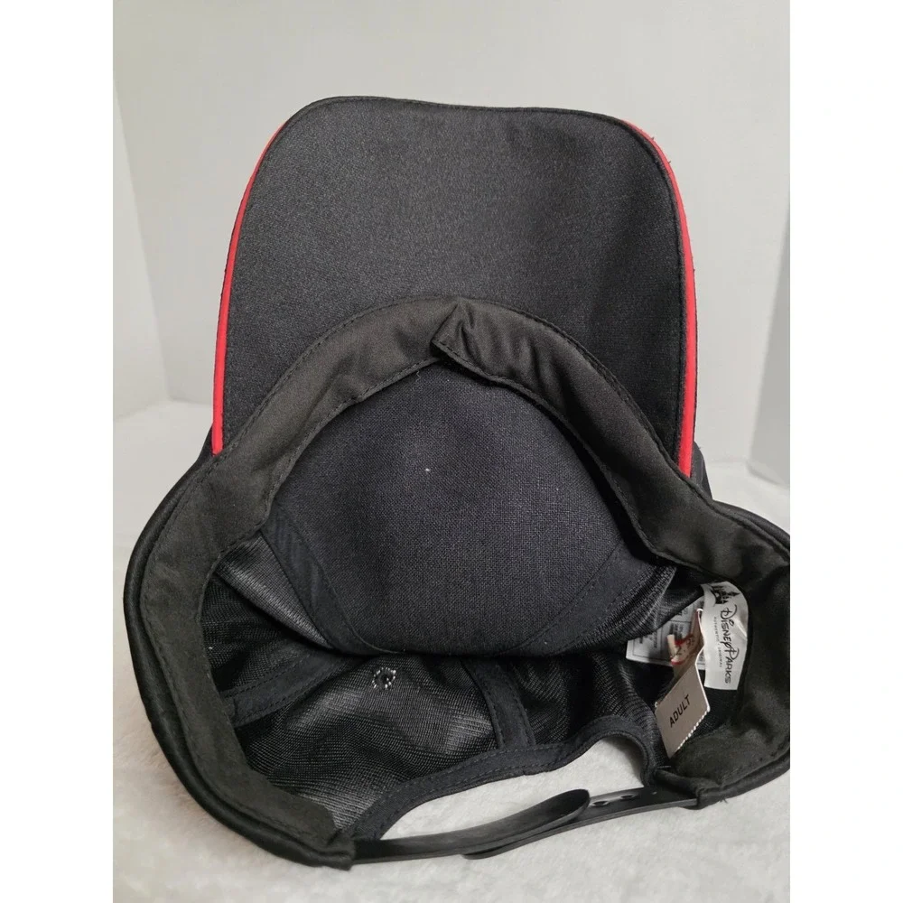 Disney Parks Hat Cap Snap Back Adult Black Mickey Mouse‎ Neon Outline Baseball